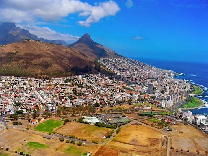Cape Town from helicopter 