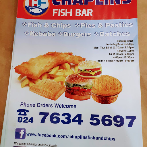Chaplins Fish & Chips Nuneaton logo