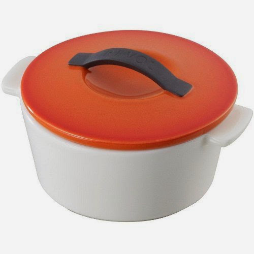  Revol 645117 Revolution Round Induction Cocotte with Lid, 4-Inch, Magma Red