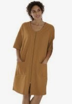 <br />Dreams & Co. Women's Plus Size Short French Terry Robe