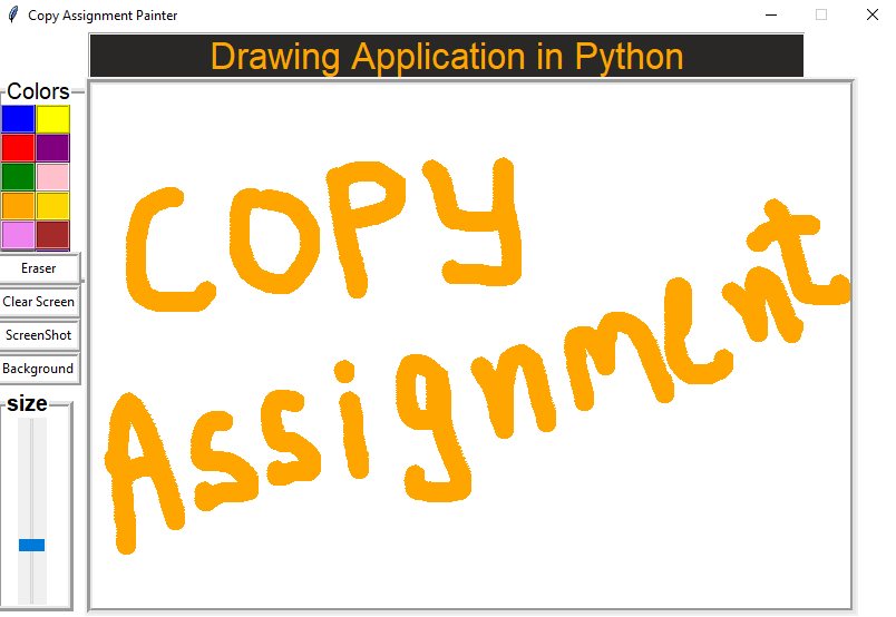 Drawing Application In Python Tkinter - CopyAssignment