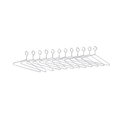Chrome Plated Shelf Garment Rack, 12 Non Removable Hangers, 48w x 19d x 14h (SAF4164)