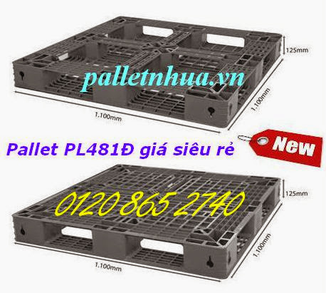 Pallet nhựa 1100x1100x125mm màu đen mới 100% giá siêu rẻ gọi 01208652740 - Huyền