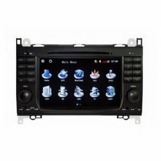 2-DIN In Dash digital high definition (800x480) TFT touchscreen Car DVD Player & In Dash Navigation (Free map) for (about 2004) Mercedes Benz A Class W168 W169 with Built-In Bluetooth,Radio with RDS, Analog TV, AUX&USB, iPhone/iPod Controls, rear view camera input,Steering Wheel Control