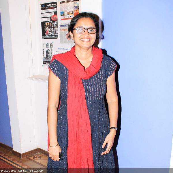 Shilpa Naik at an art and literary event at Sunaparanta Panaji, Goa.