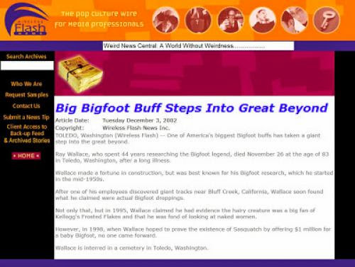 Pioneering News Agency Claims Ahead Of The Curve On Bigfoot