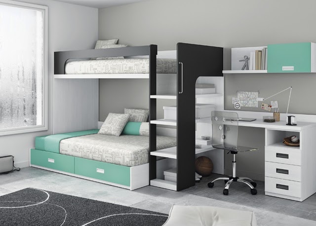 Dormitorios juveniles originales – dabcre.com Estantes para dormitorio juvenil
