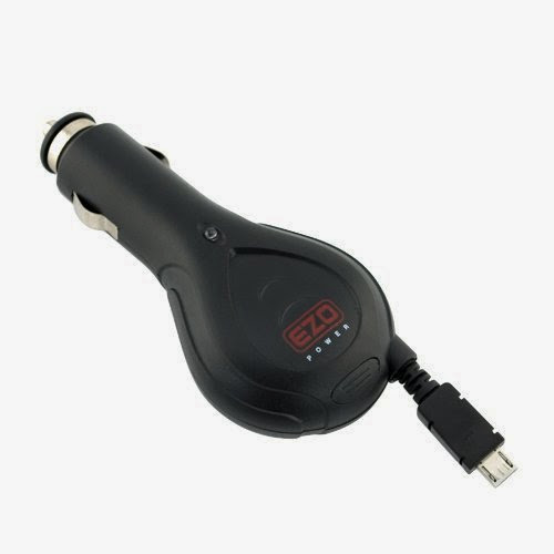  EZOPower Micro-USB Retractable Car Vehicle Charger 1A for Samsung Galaxy S4 / S IV / Galaxy Mega Android Smartphone Cell Phone