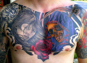 breasts and Rose Tattoos for Men