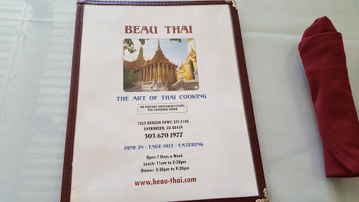 Thai Restaurant «Beau Thai Restaurant», reviews and photos, 1262 Bergen Pkwy, Evergreen, CO 80439, USA