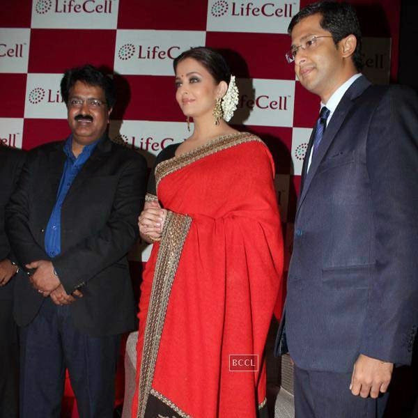 Aishwarya Rai Bachchan at the launch of Lifecells Bank held in Chennai. (Pic: Viral Bhayani)