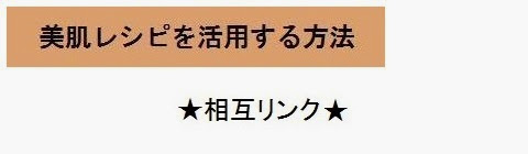 美肌レシピを活用する方法＿相互リンク集トップページ・タイトルの画像