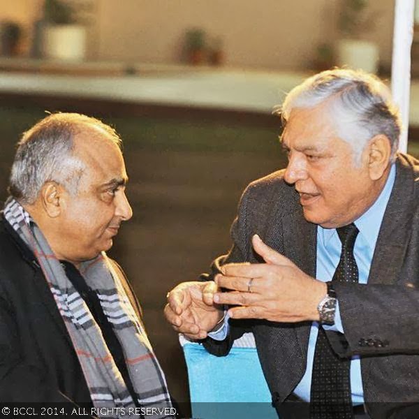 Dilip Trivedi (L) and J K Sinha at the Rising Day of the Northern Sector of CRPF where ghazal singer Najmi Khan performed to an audience of senior police officials in Delhi. Dilip Trivedi (L) and J K Sinha at the Rising Day of the Northern Sector of CRPF where ghazal singer Najmi Khan performed to an audience of senior police officials in Delhi.