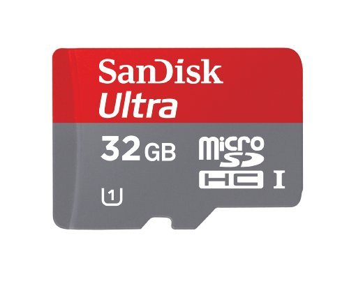 SanDisk Ultra 32 GB MicroSDHC Class 10 UHS-1 Memory Card with Adapter (SDSDQU-032G-AFFP-A)