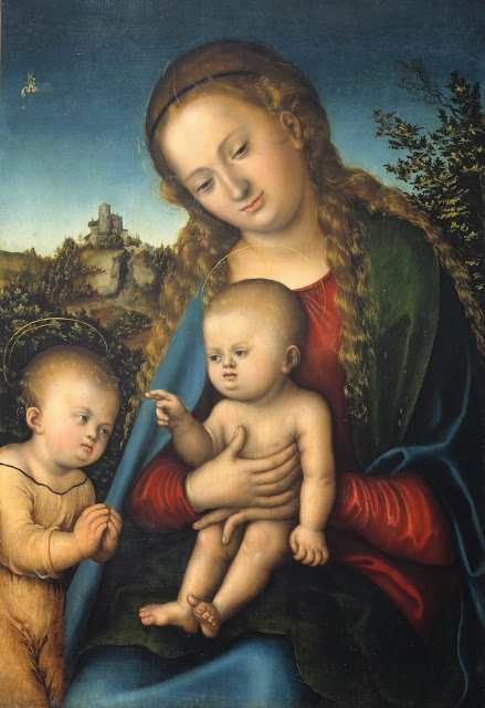 Lucas Cranach the Elder - Madonna and Child with the Infant St John
