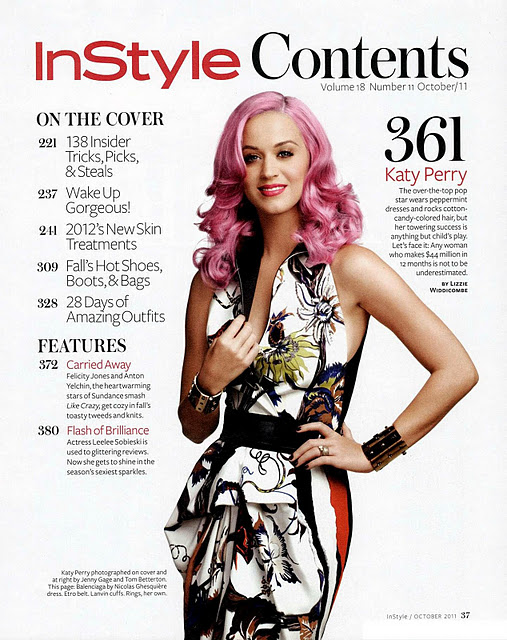 Katy Perry vintage para InStyle US (OCTUBRE 2011)