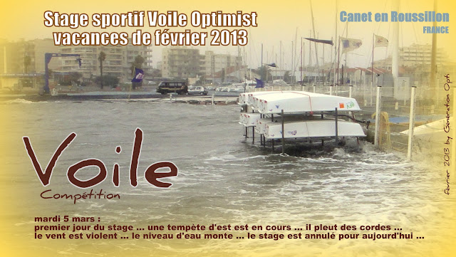 Stage voile Optimist Canet-en-Roussillon