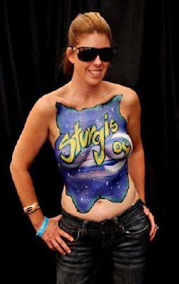 Sturgis body painting 2009.