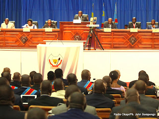 Ouverture de la session parlementaire ordinaire le 15/03/2014 au palais du peuple de Kinshasa. Radio Okapi/ Ph. John Bompengo