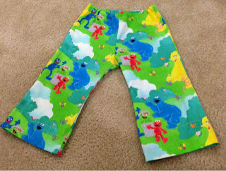 Some sesame street pants that I made for my son's birthday