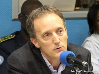 Scott Campbellle, le Haut-commissaire des Nations unies aux droits de l’homme le 05/03/2014 à Kinshasa, lors de la publication du rapport de nations unies sur l’abus de droit de l’homme à l’Est de la RDC. Radio Okapi/Ph. John Bompengo