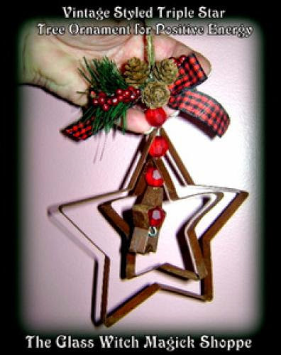 Vintage Styled Triple Star Tree Ornament For Positive Energy 13 00