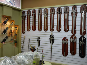 swords and axes for sale at Smart Wife Knives in Yangjiang, China