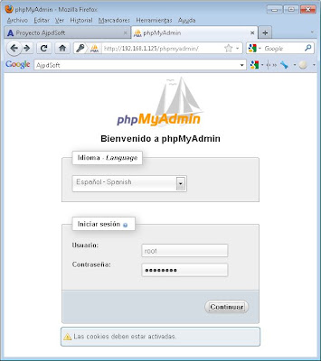 Instalar phpMyAdmin para administrar gráficamente y vía web un servidor con Linux y MySQL Server