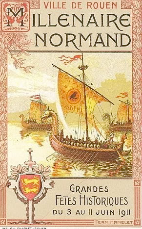 Comment les vikings furent commémorés par la Normandie au début du XXe s. Rouen---affiche----1911-Millenaire-de-la-Normandie--2-