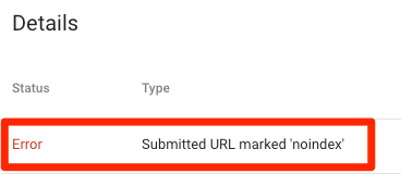 отчет в Search Console о запрете индексации страниц