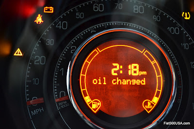 oil changed now within 500 miles according to the manual