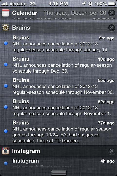Said No One Ever: 'I'm surprised the NHL canceled games through January 14.'