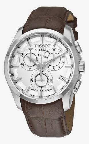 Tissot Men's T0356171603100 Couturier Silver Chronograph Dial Watch