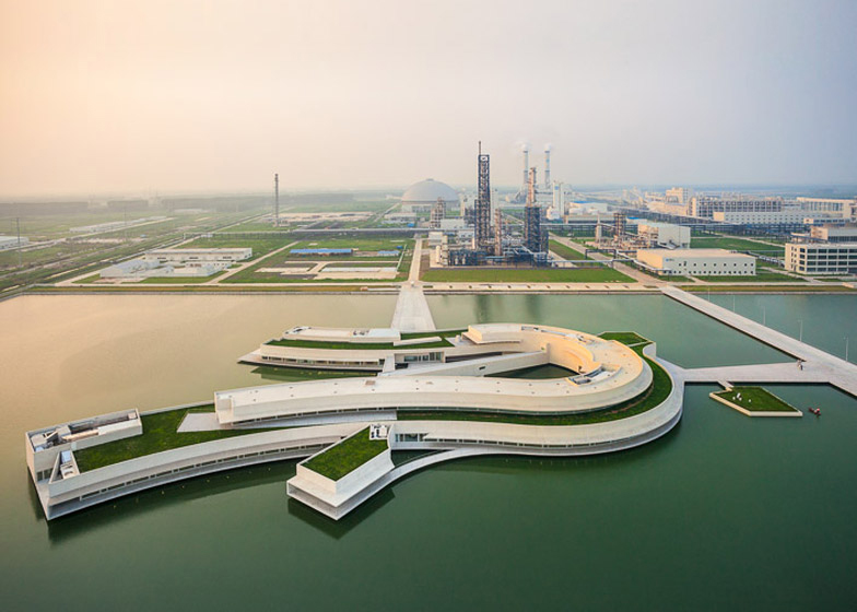 Huaian, Jiangsu. China: [THE BUILDING ON THE WATER by ÁLVARO SIZA + CARLOS CASTANHEIRA]