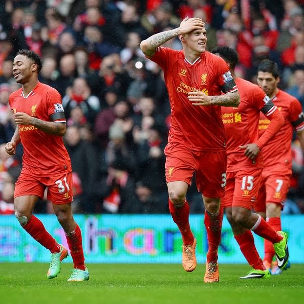  According to the BBC, Liverpool reduced a shell-shocked Arsenal's confidence to tatters in a devastating opening 20-minute burst by scoring four, with Martin Skrtel turning in two set-pieces and Raheem Sterling and Daniel Sturridge also hitting the target. 