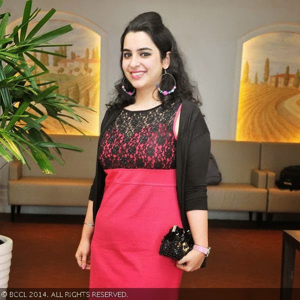 Nitika arrives for the Pink Ladies club event, organised at Hotel Trident.