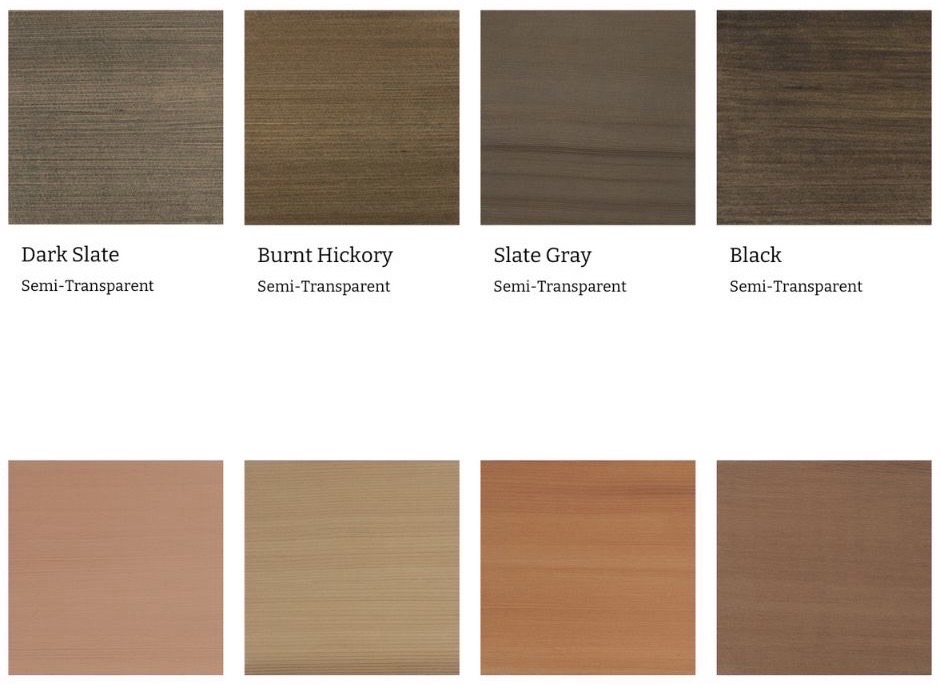 Cabot’s deck stain color chart