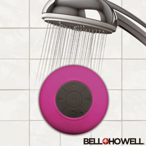  Bell + Howell Waterproof Wireless Bluetooth Shower Speaker  &  Hands-free Speakerphone (Pink)