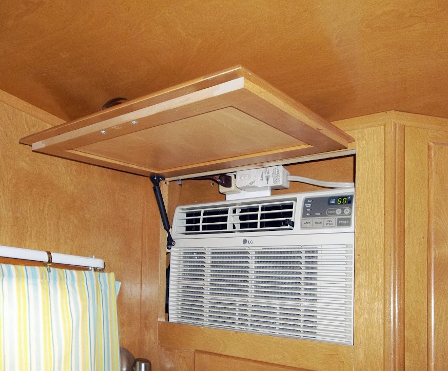 Installing an air conditioner in a cabinet | Vintage Trailer Talk