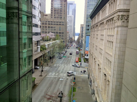 Union Street from the Washington State Convention Center.