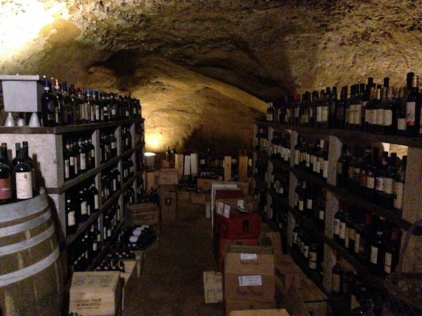 The wine cellar at Compagnia dei Vinattieri
