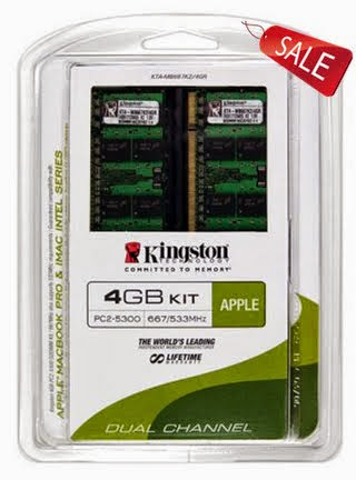 Kingston Apple 4GB Kit (2x2GB Modules) 667MHz DDR2 SoDimm iMac and Macbook Memory (KTA-MB667K2/4GR)