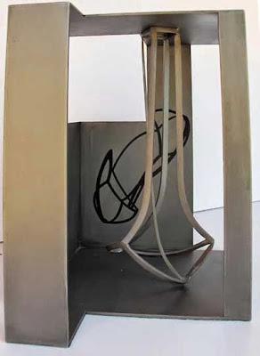 "Tropismos N40 W04", escultura en hierro e impresión de Mayte Alonso. Premio modalidad escultura,Valdepeñas,Mayte Alonso