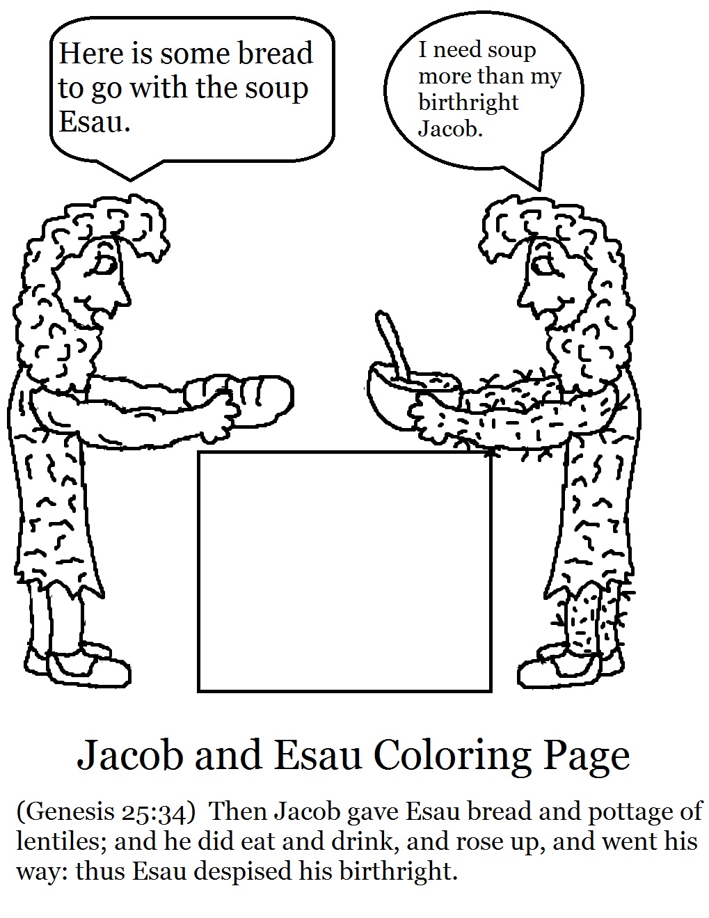 jacob and esau coloring pages printable - photo #31