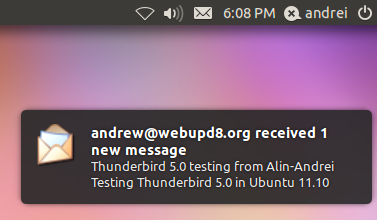 Thunderbird Notifyosd
