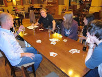 Players at the end of a game of Straw