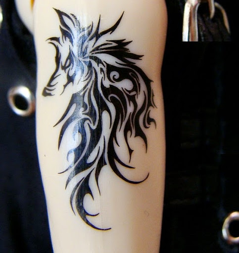 wolf tribal tattoos designs