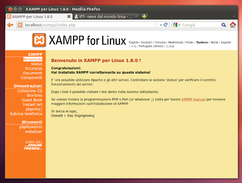 XAMPP 1.8.0