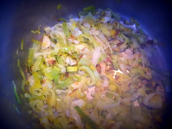 cooking leeks for potato leek soup