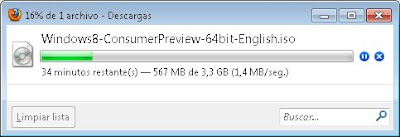 Descarga del fichero ISO, preparación del CD de arranque de Windows 8 Consumer Preview